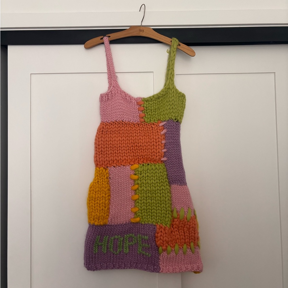 HOPE MACAULAY Mermaid Patchwork Knit Dress - Picture 3 of 15